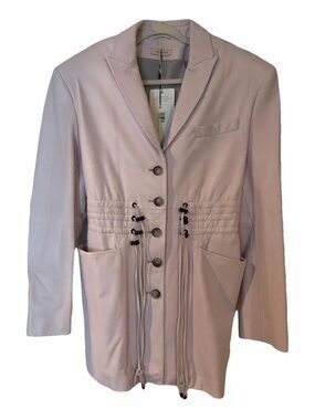THE MANNEI IBRID leather blazer dress jacket  SIZE M EU 38